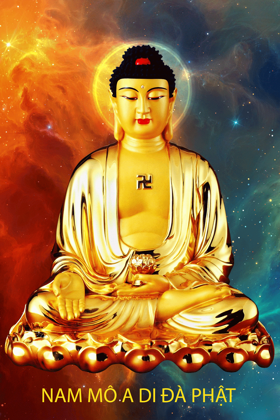 Phật A Di Đà: Phật A Di Đà là vị phật đại diệu với tình thương vô bờ. Hình ảnh Phật A Di Đà là một nguồn cảm hứng to lớn cho mọi người, giúp ta rèn luyện tâm hồn và đem lại sự bình an cho cuộc sống.